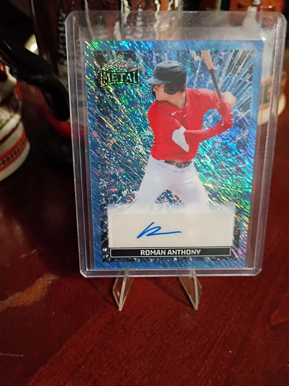 Roman Anthony Autographed Baseball Card - Red/White